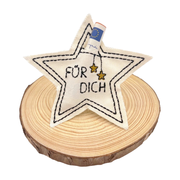 Wunscherfüller Stern "Für Dich" Geschenkanhänger für Weihnachten